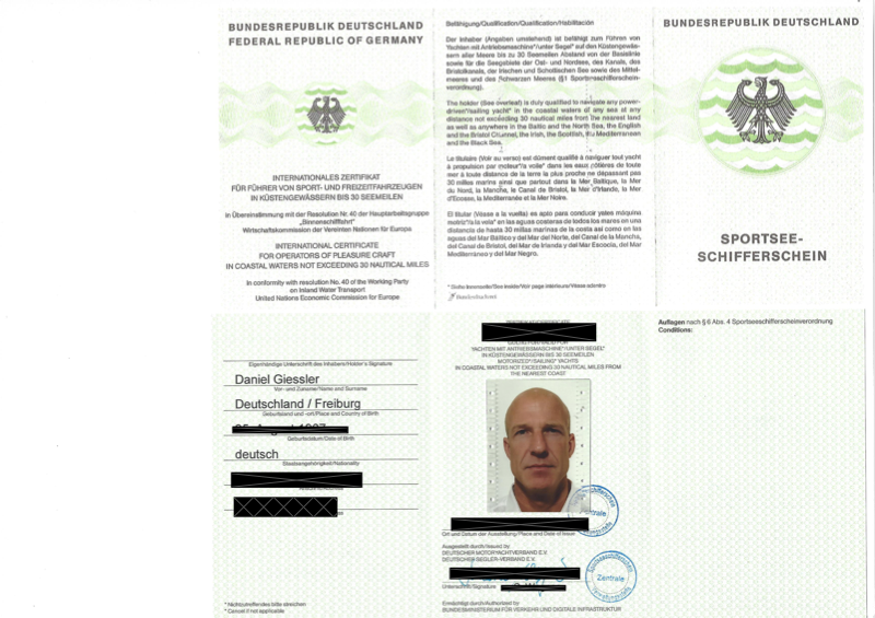 SSS — Sportsee-Schifferschein (redacted preview)